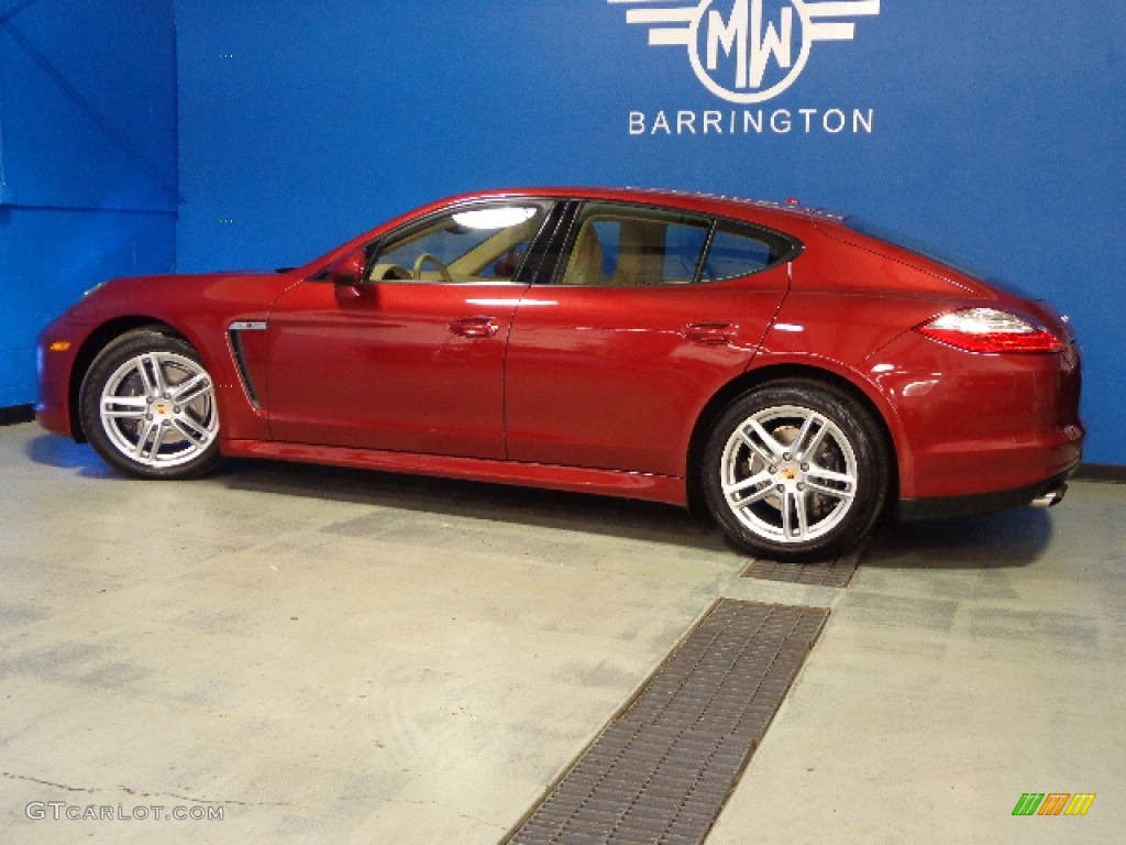 2011 Panamera 4 - Ruby Red Metallic / Luxor Beige photo #4