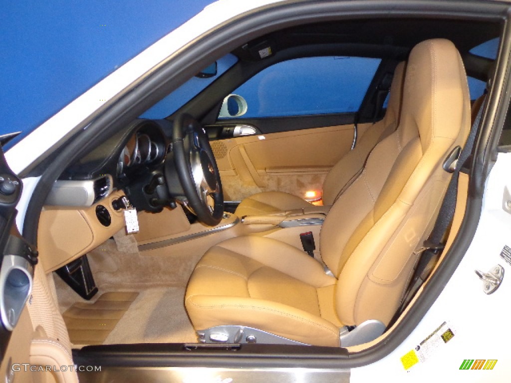 Sand Beige Interior 2010 Porsche 911 Turbo Coupe Photo #79221766