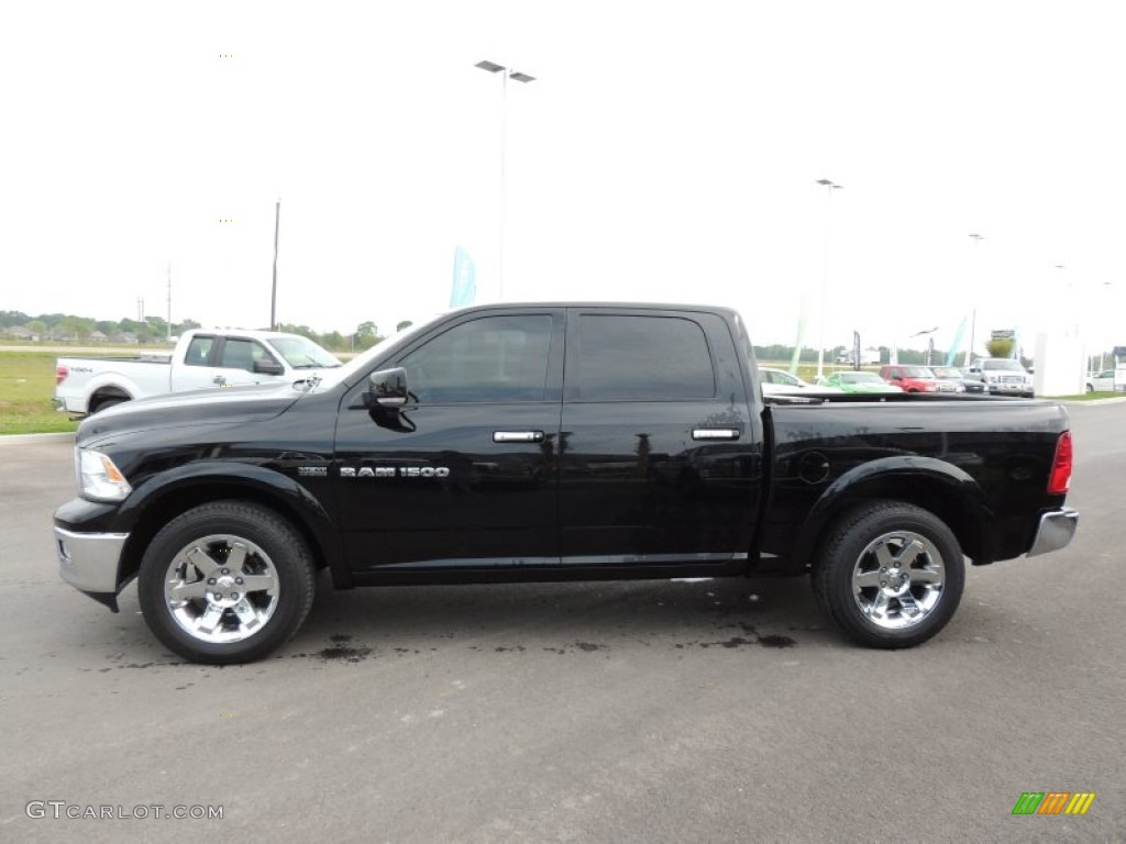 2012 Ram 1500 Laramie Crew Cab - Black / Dark Slate Gray photo #5