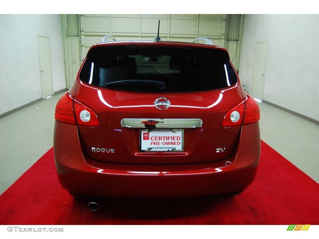 2011 Rogue SV - Cayenne Red / Black photo #5