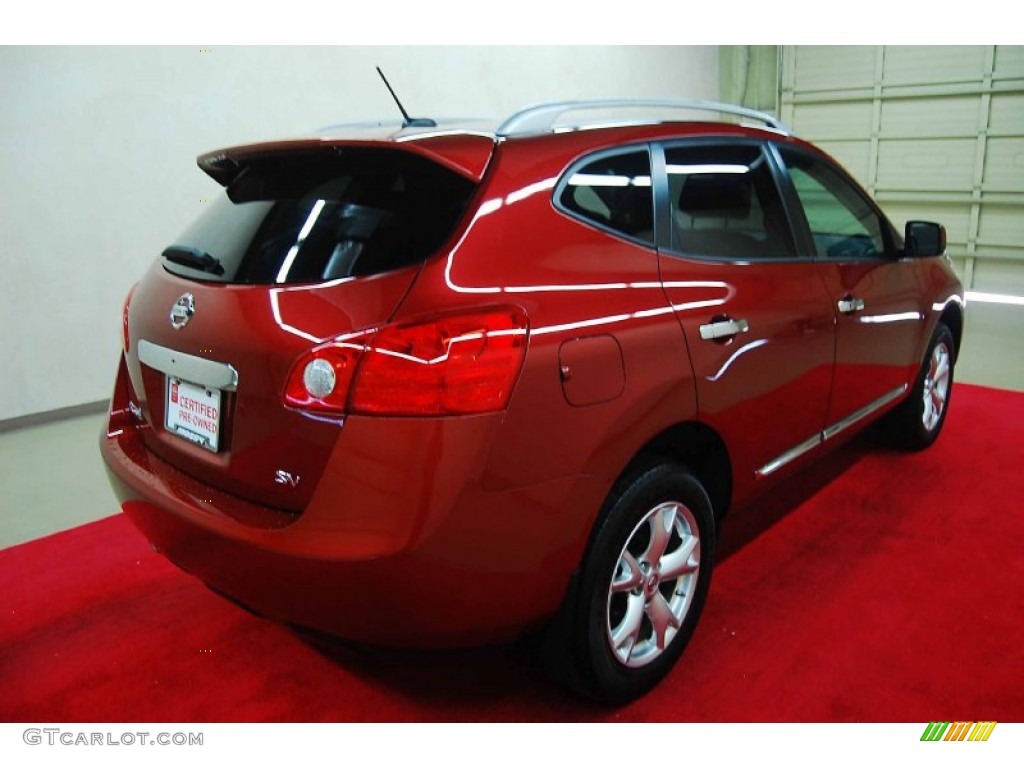 2011 Rogue SV - Cayenne Red / Black photo #6