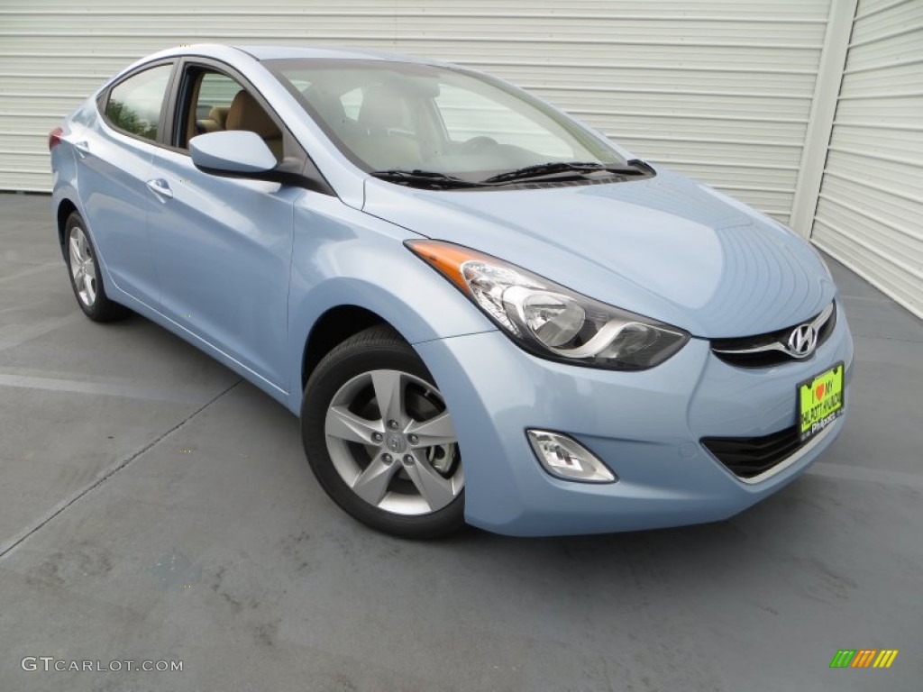 2013 Elantra GLS - Blue Sky Metallic / Beige photo #1