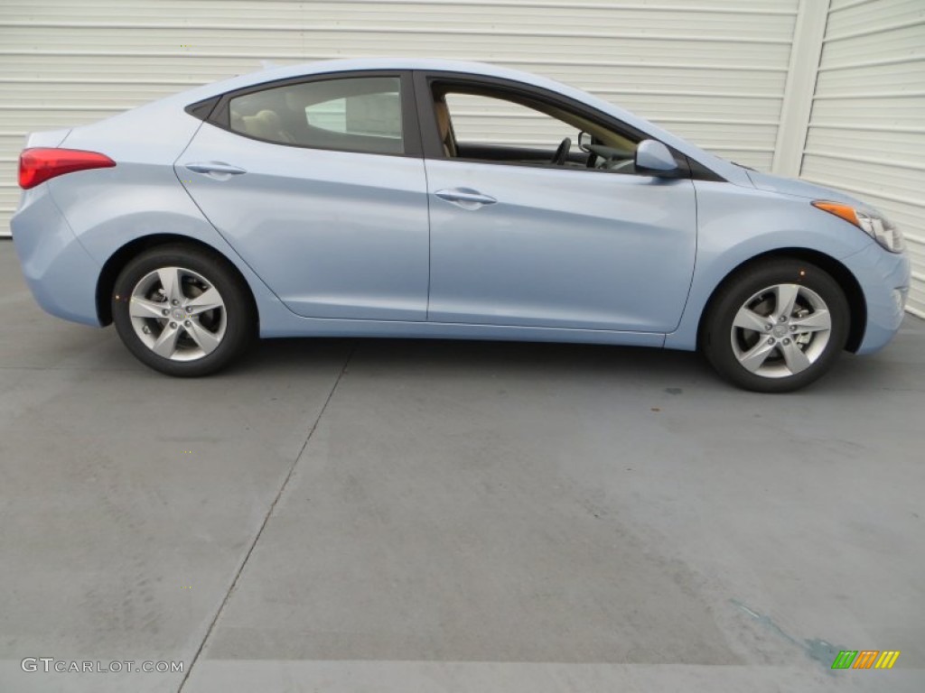 2013 Elantra GLS - Blue Sky Metallic / Beige photo #3