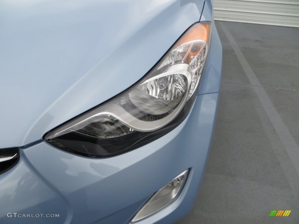 2013 Elantra GLS - Blue Sky Metallic / Beige photo #10