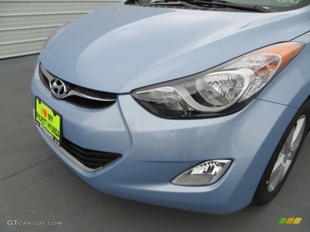 2013 Elantra GLS - Blue Sky Metallic / Beige photo #11