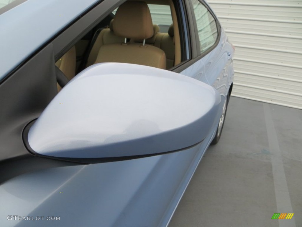 2013 Elantra GLS - Blue Sky Metallic / Beige photo #13