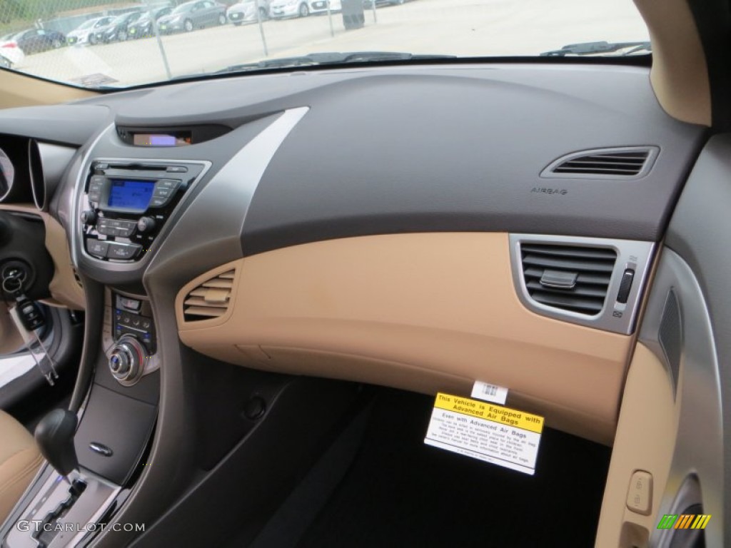 2013 Elantra GLS - Blue Sky Metallic / Beige photo #17