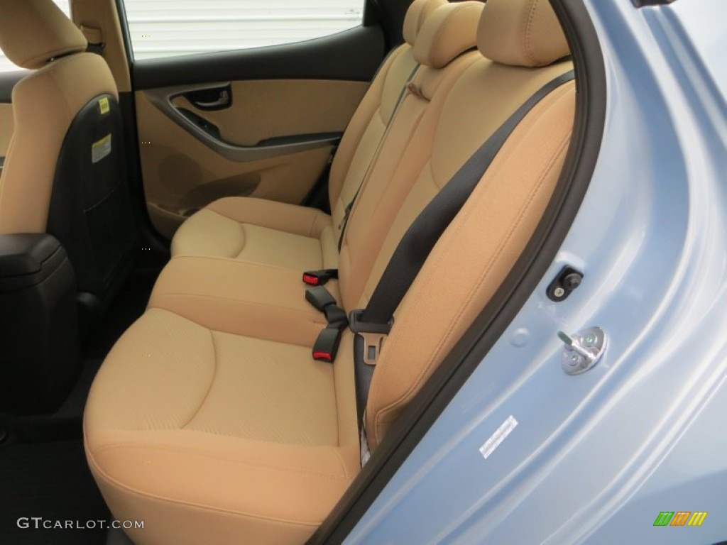 2013 Elantra GLS - Blue Sky Metallic / Beige photo #19
