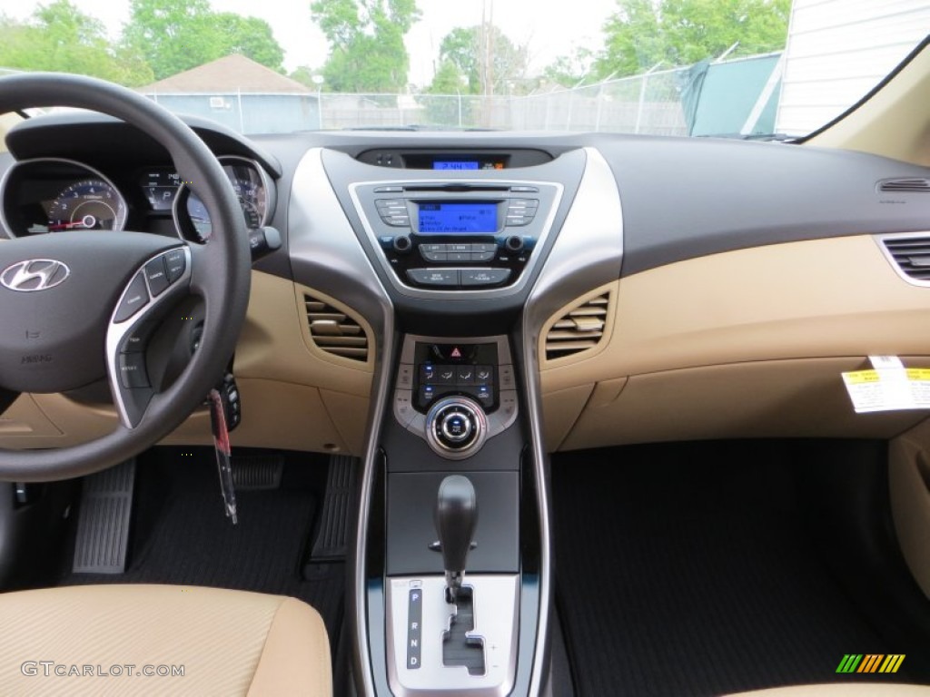 2013 Elantra GLS - Blue Sky Metallic / Beige photo #24