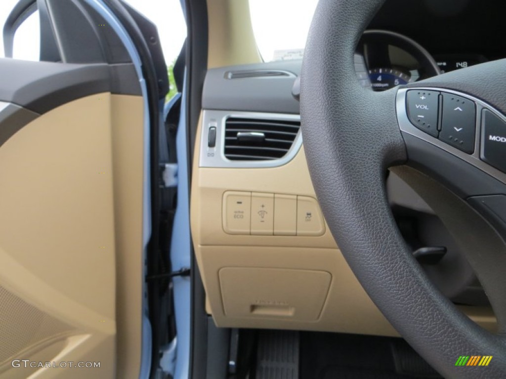 2013 Elantra GLS - Blue Sky Metallic / Beige photo #30