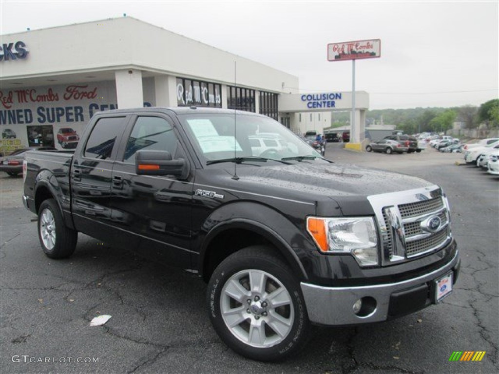 2010 F150 Lariat SuperCrew - Tuxedo Black / Black photo #1