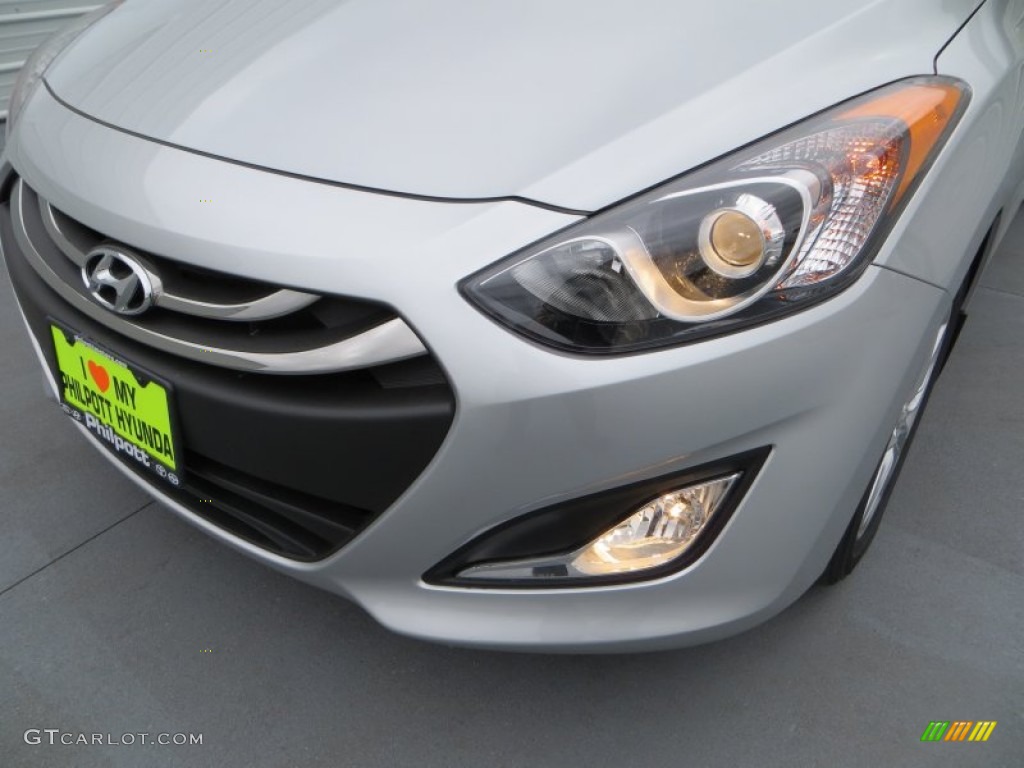 2013 Elantra GT - Shimmering Air Silver / Black photo #12