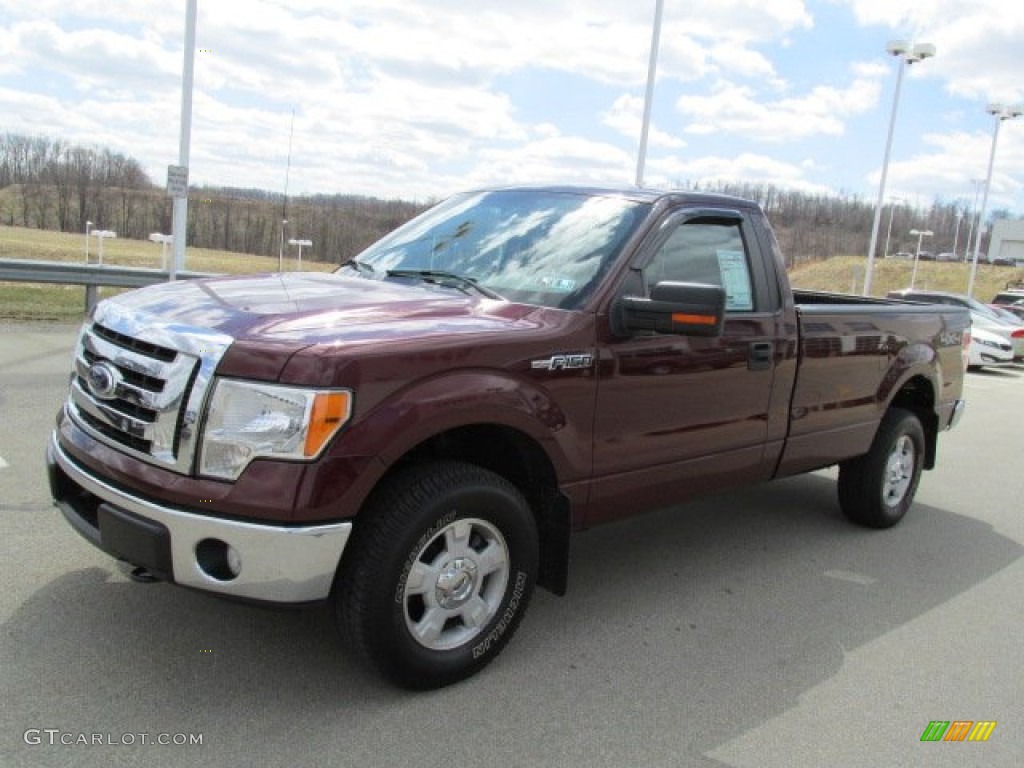 2010 F150 XLT Regular Cab 4x4 - Royal Red Metallic / Medium Stone photo #6