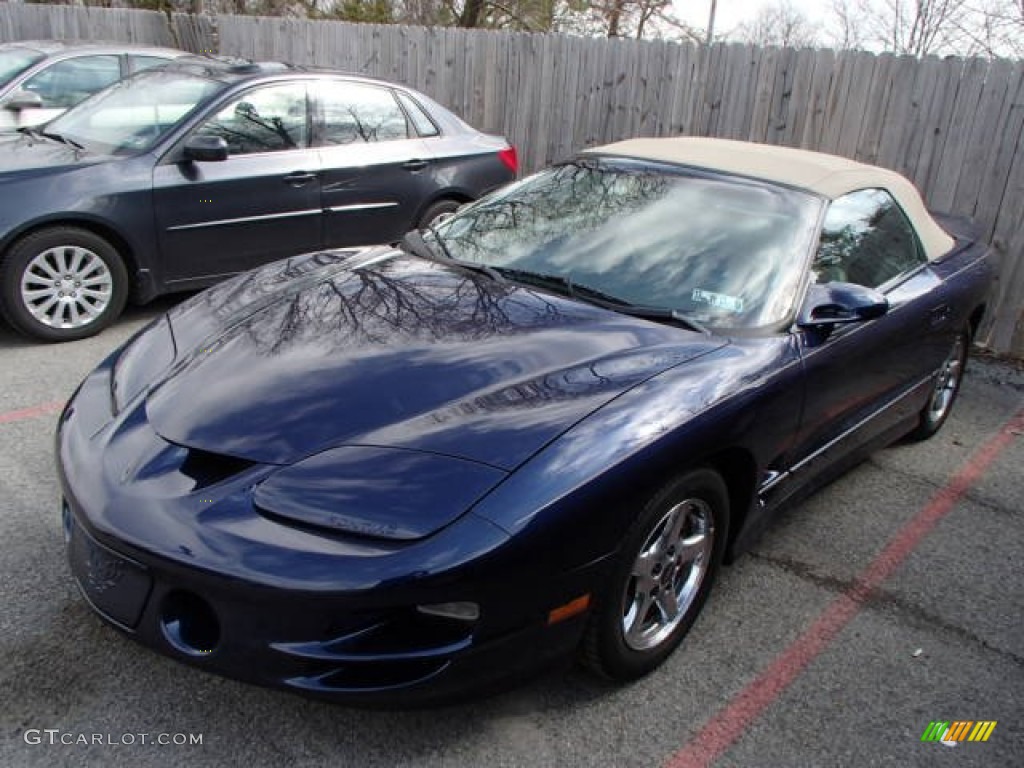 2002 Firebird Trans Am Convertible - Navy Blue Metallic / Camel photo #3