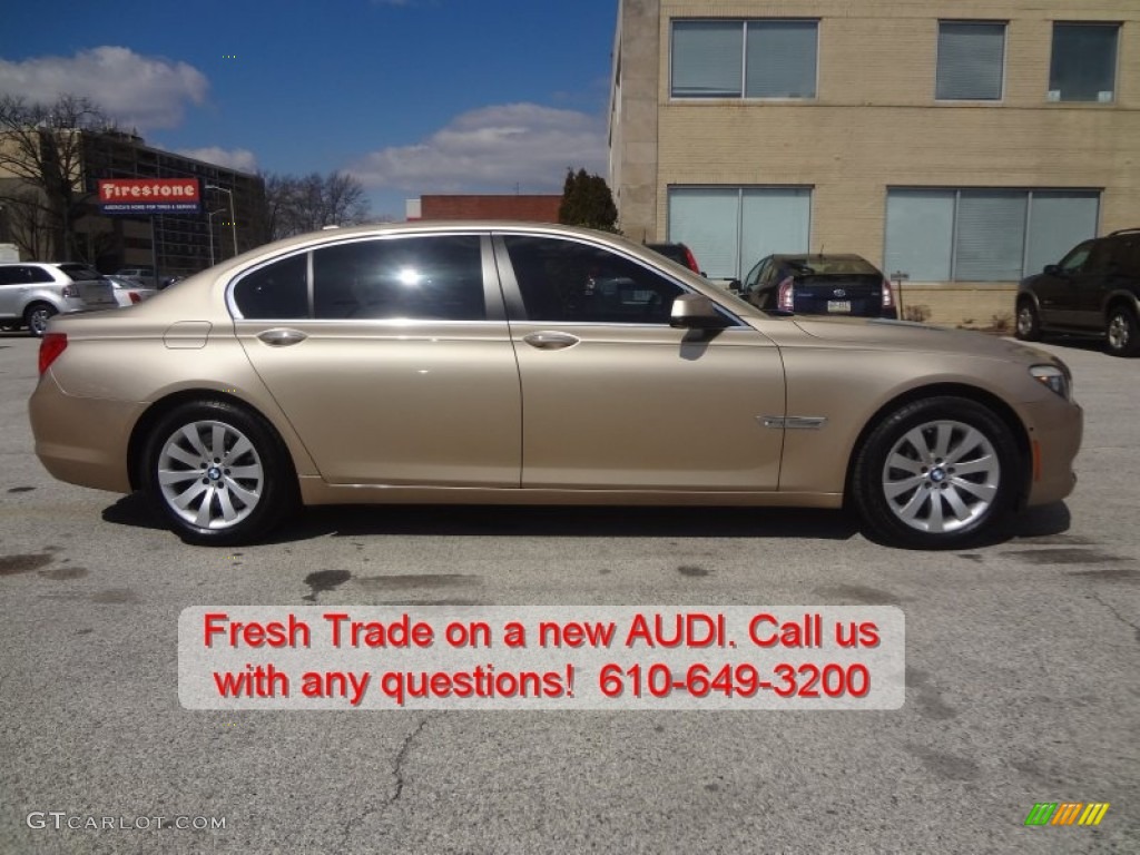 2010 7 Series 750Li xDrive Sedan - Milano Beige Metallic / Saddle/Black Nappa Leather photo #5