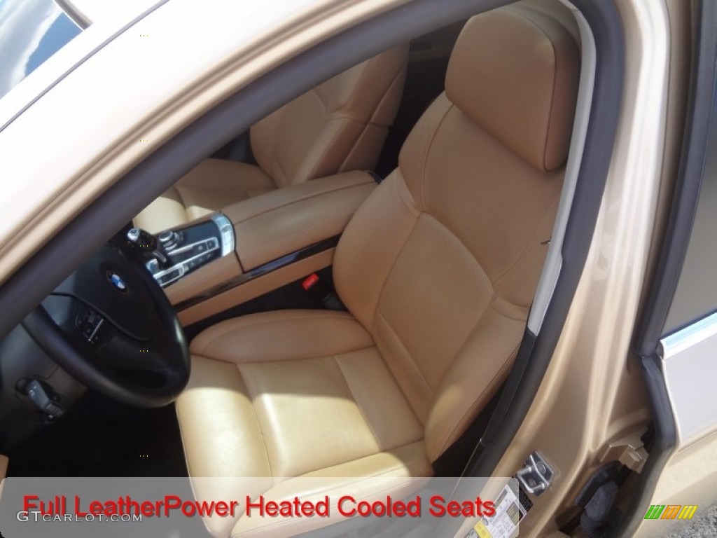 2010 7 Series 750Li xDrive Sedan - Milano Beige Metallic / Saddle/Black Nappa Leather photo #6