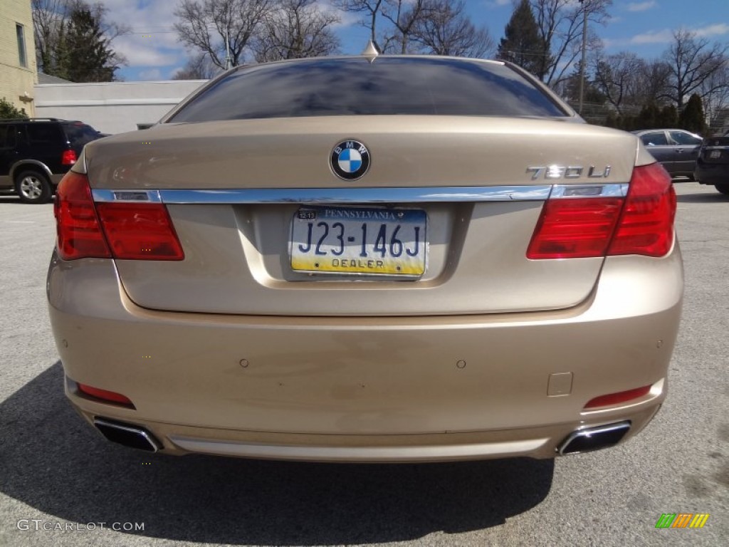 2010 7 Series 750Li xDrive Sedan - Milano Beige Metallic / Saddle/Black Nappa Leather photo #13