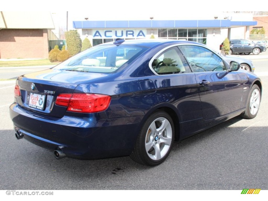 2012 3 Series 335i xDrive Coupe - Deep Sea Blue Metallic / Cream Beige photo #5