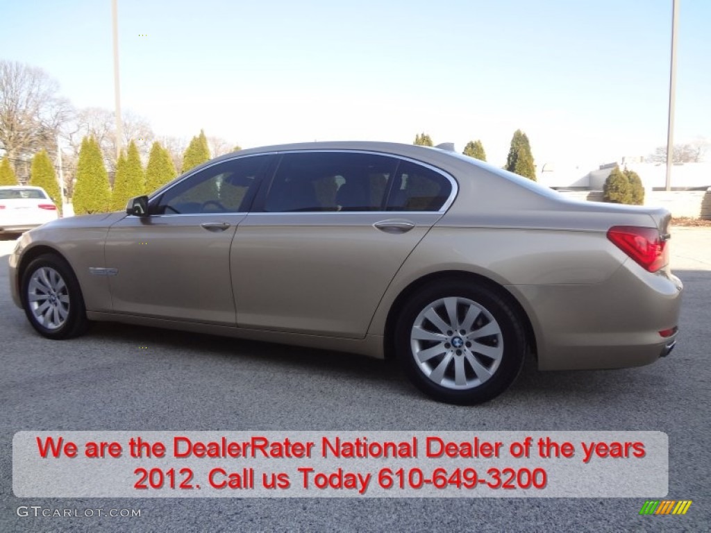 2010 7 Series 750Li xDrive Sedan - Milano Beige Metallic / Saddle/Black Nappa Leather photo #20