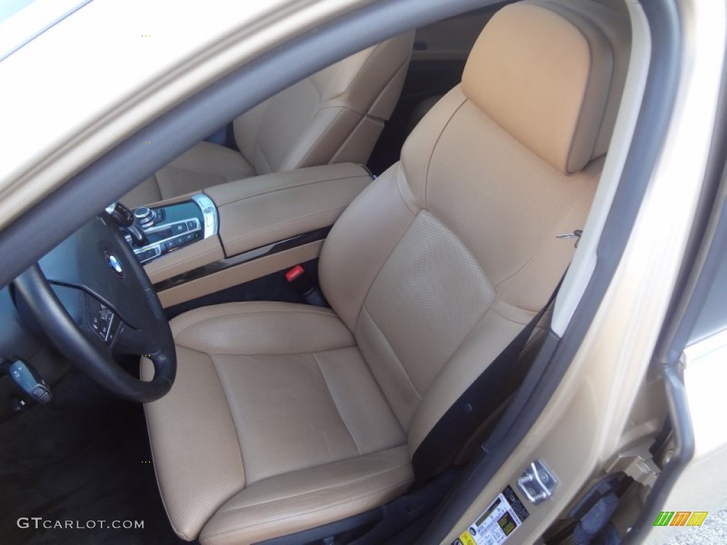 2010 7 Series 750Li xDrive Sedan - Milano Beige Metallic / Saddle/Black Nappa Leather photo #26