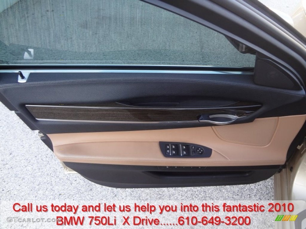 2010 7 Series 750Li xDrive Sedan - Milano Beige Metallic / Saddle/Black Nappa Leather photo #27