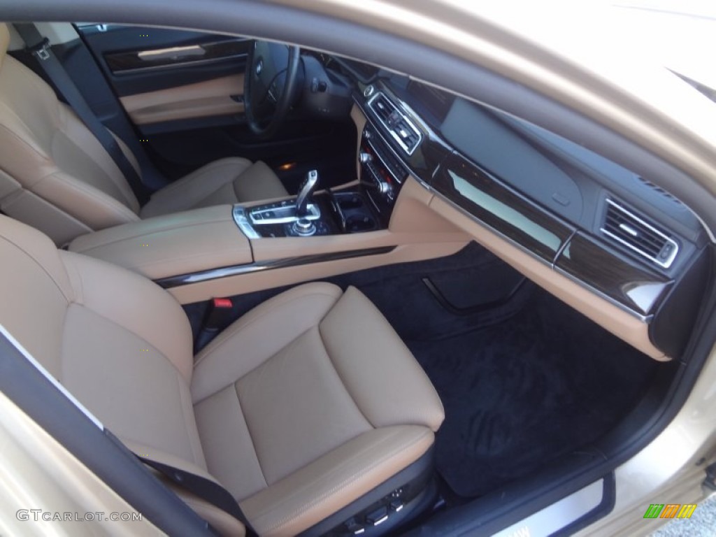 Saddle/Black Nappa Leather Interior 2010 BMW 7 Series 750Li xDrive Sedan Photo #79231321