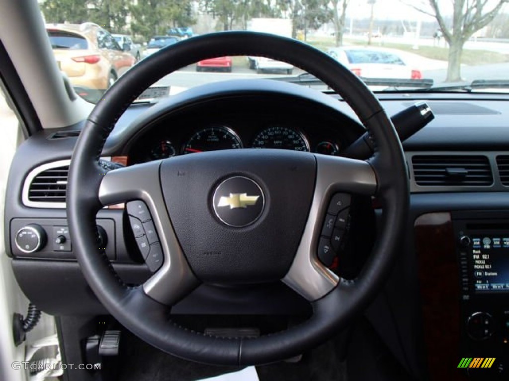 2012 Chevrolet Tahoe LTZ 4x4 Ebony Steering Wheel Photo #79231588