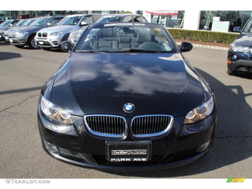 2010 3 Series 328i Convertible - Black Sapphire Metallic / Black photo #2