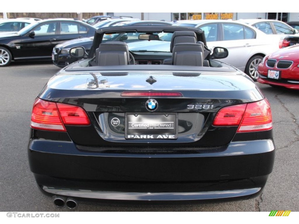 2010 3 Series 328i Convertible - Black Sapphire Metallic / Black photo #6