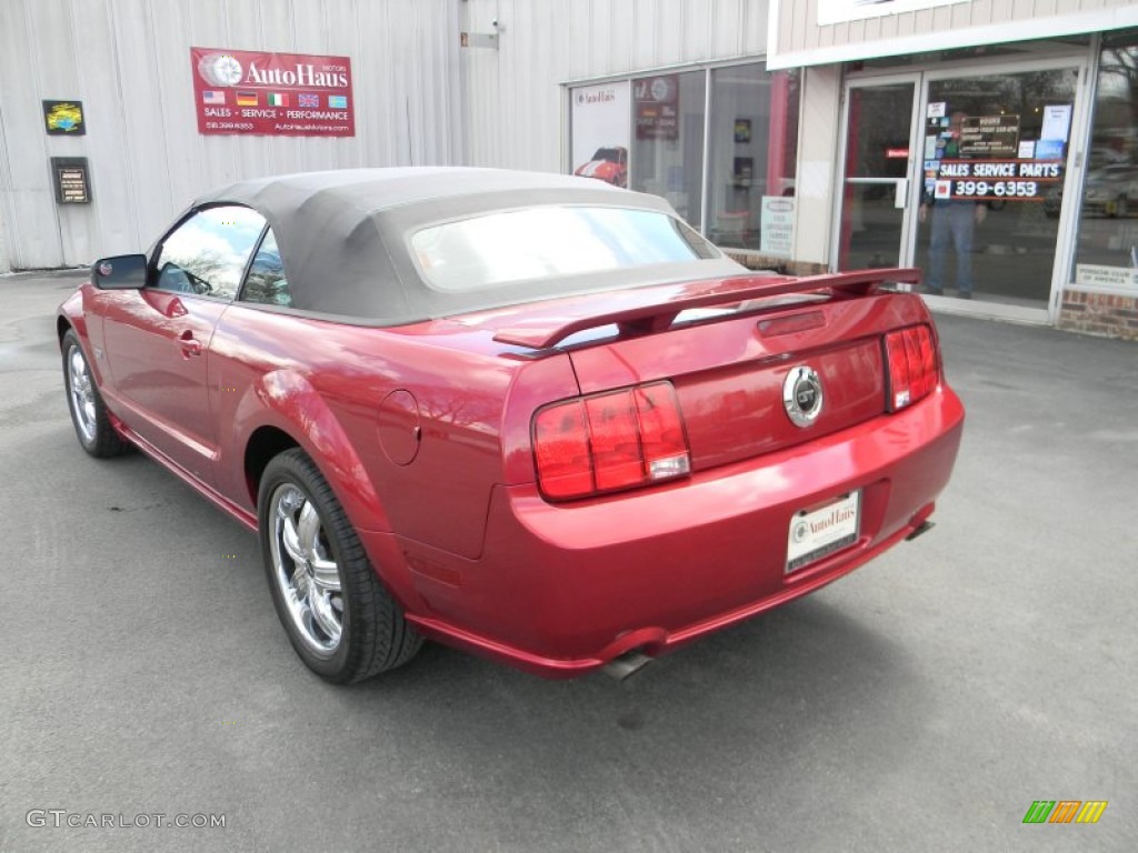 2006 Mustang GT Premium Convertible - Redfire Metallic / Dark Charcoal photo #4