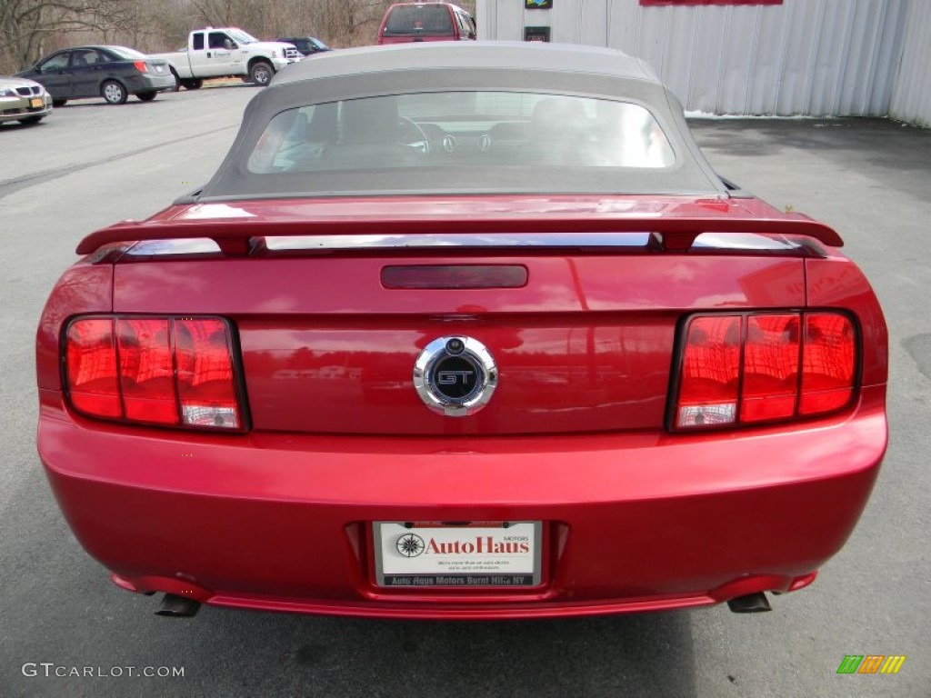 2006 Mustang GT Premium Convertible - Redfire Metallic / Dark Charcoal photo #5