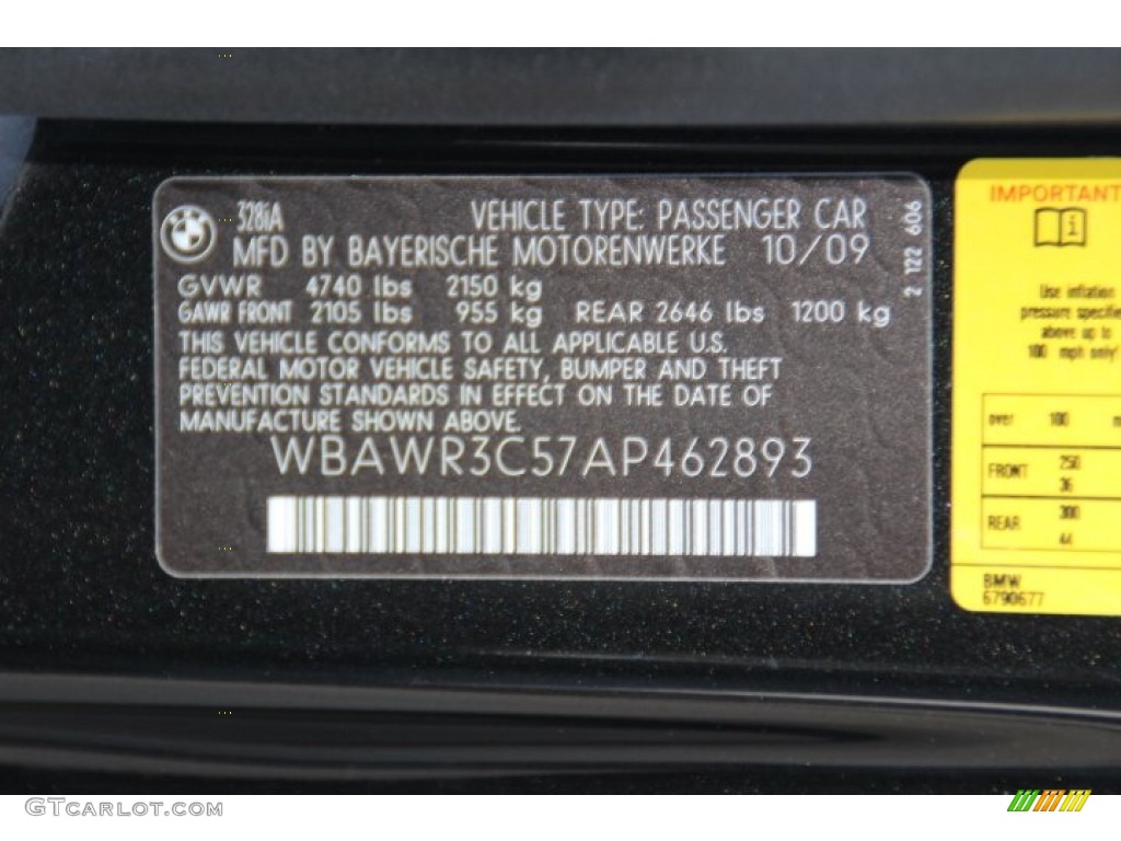 2010 3 Series 328i Convertible - Black Sapphire Metallic / Black photo #31