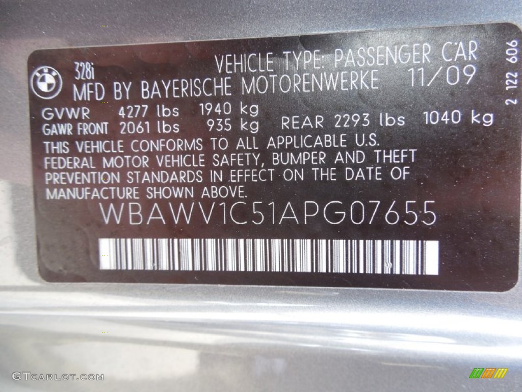 2010 3 Series 328i Coupe - Space Gray Metallic / Black photo #36