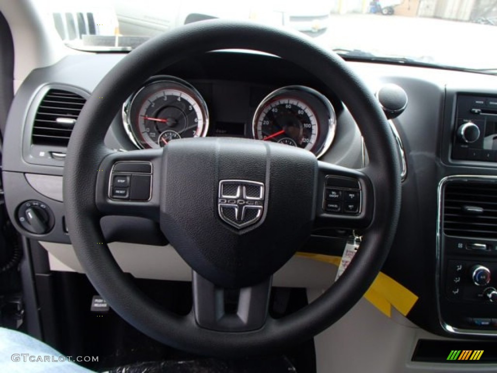 2013 Dodge Grand Caravan SE Black/Light Graystone Steering Wheel Photo #79233967