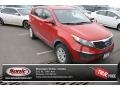 2011 Signal Red Kia Sportage LX  photo #1