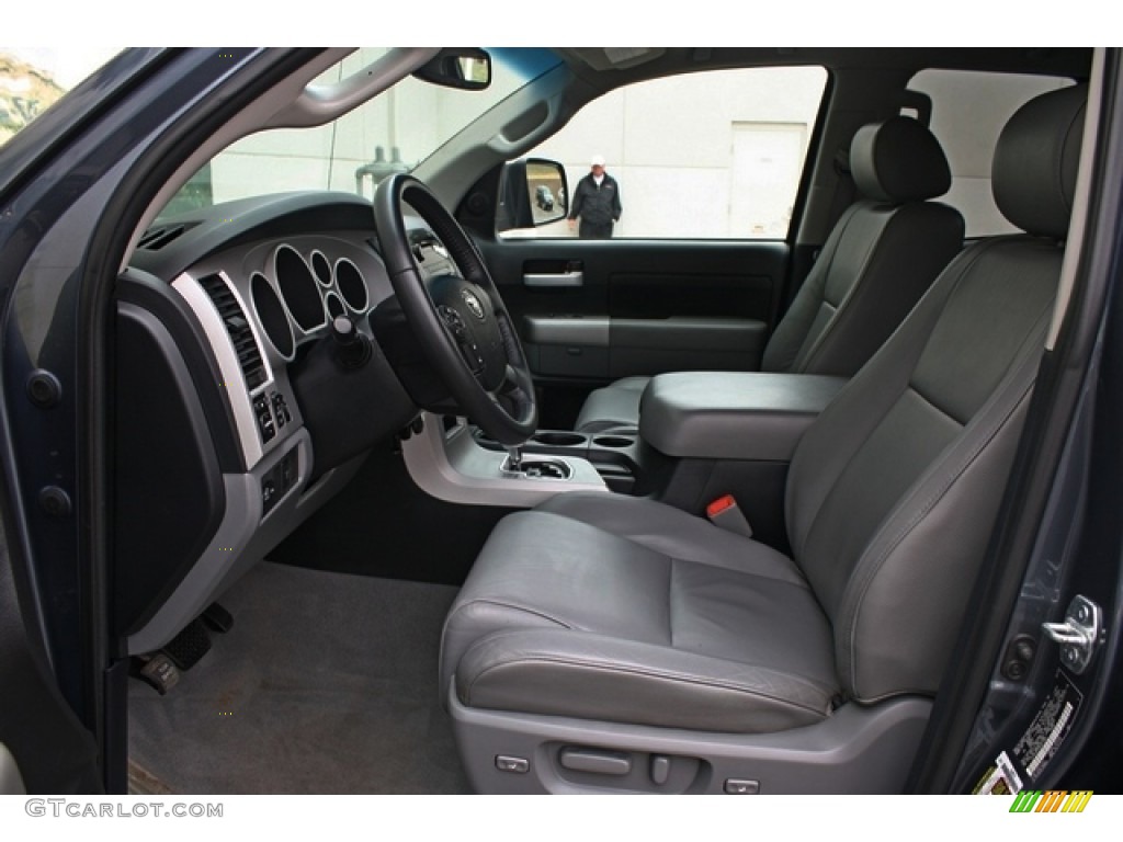 2010 Tundra Limited Double Cab 4x4 - Slate Gray Metallic / Graphite Gray photo #10