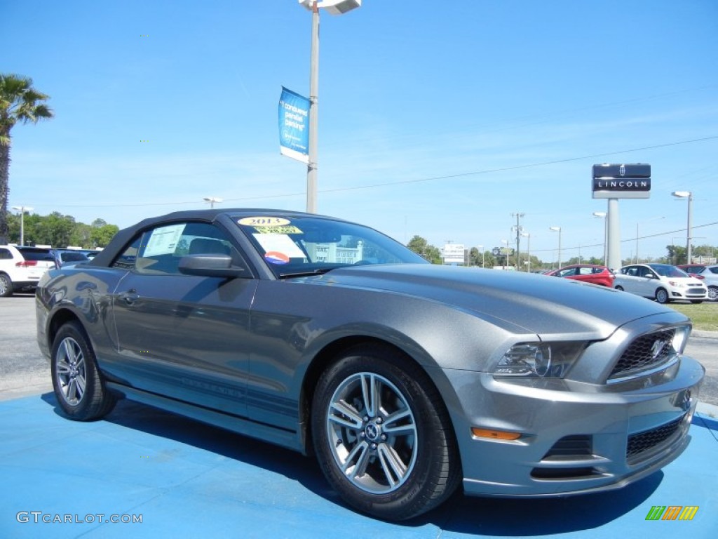 Sterling Gray Metallic 2013 Ford Mustang V6 Premium Convertible Exterior Photo #79235725