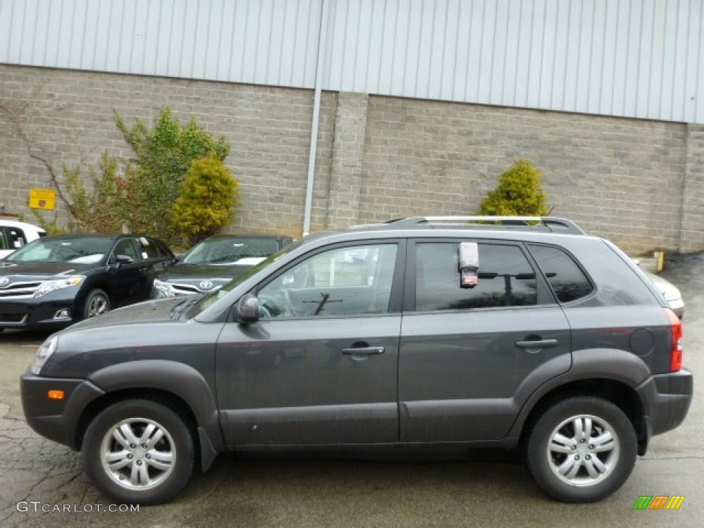 2007 Tucson SE 4WD - Dark Titanium Gray Metallic / Gray photo #2