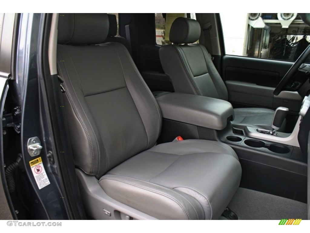 2010 Tundra Limited Double Cab 4x4 - Slate Gray Metallic / Graphite Gray photo #16