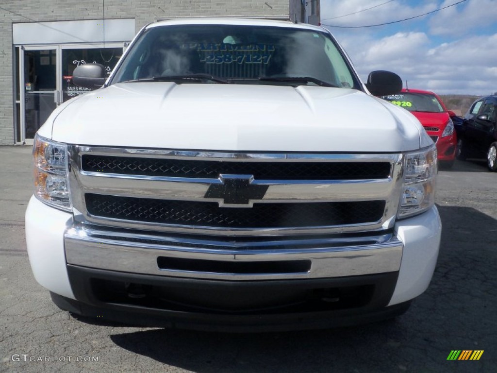 2009 Silverado 1500 LT Extended Cab 4x4 - Summit White / Ebony photo #2