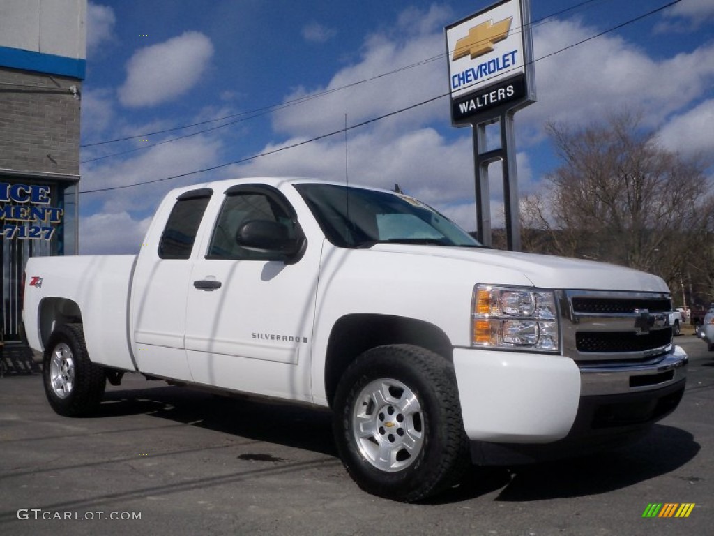 2009 Silverado 1500 LT Extended Cab 4x4 - Summit White / Ebony photo #3