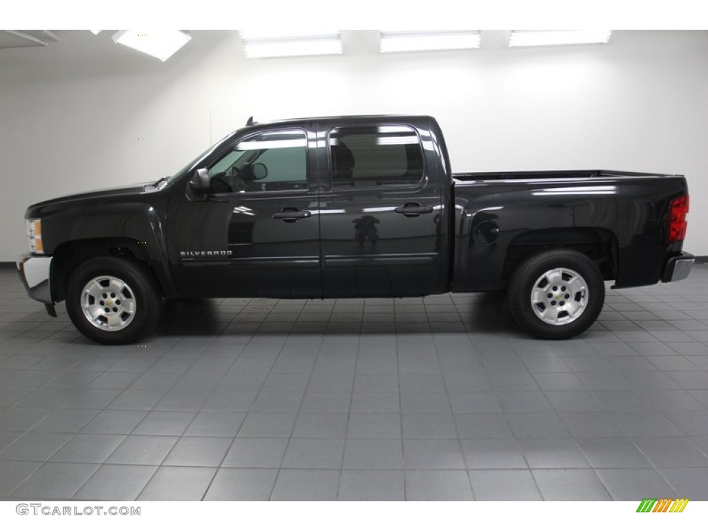 Black 2012 Chevrolet Silverado 1500 LT Crew Cab Exterior Photo #79236047