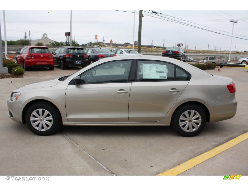 2013 Jetta S Sedan - Moonrock Silver Metallic / Latte Macchiato photo #6