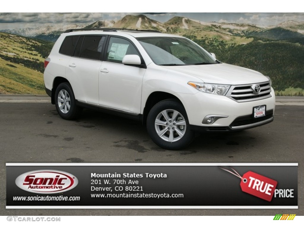 2013 Highlander SE 4WD - Blizzard White Pearl / Ash photo #1