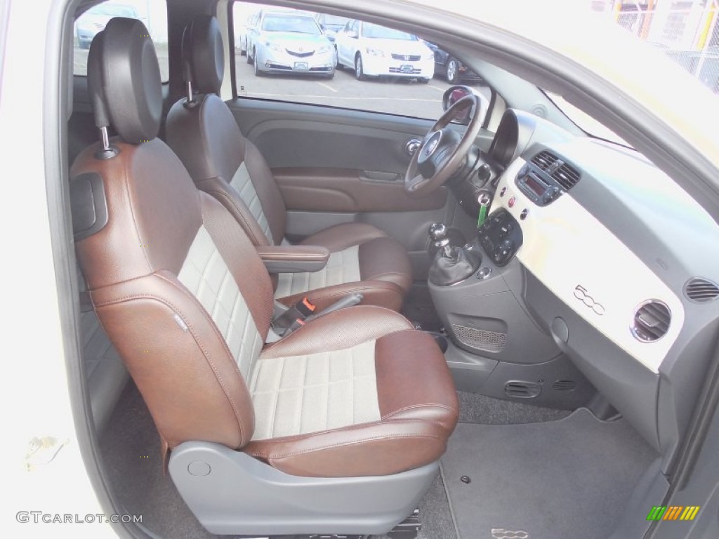 Sport Tessuto Marrone/Nero (Brown/Black) Interior 2012 Fiat 500 Sport Photo #79238875