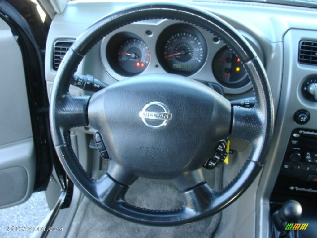 2003 Nissan Xterra SE V6 4x4 Gray Steering Wheel Photo #79239104
