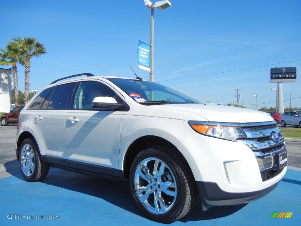 White Platinum Tri-Coat 2013 Ford Edge SEL Exterior Photo #79239382