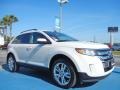 White Platinum Tri-Coat 2013 Ford Edge SEL Exterior