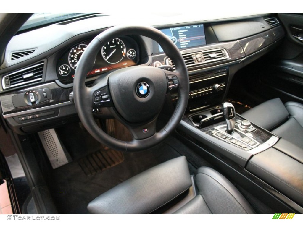 Black Interior 2012 BMW 7 Series 750Li xDrive Sedan Photo #79239672