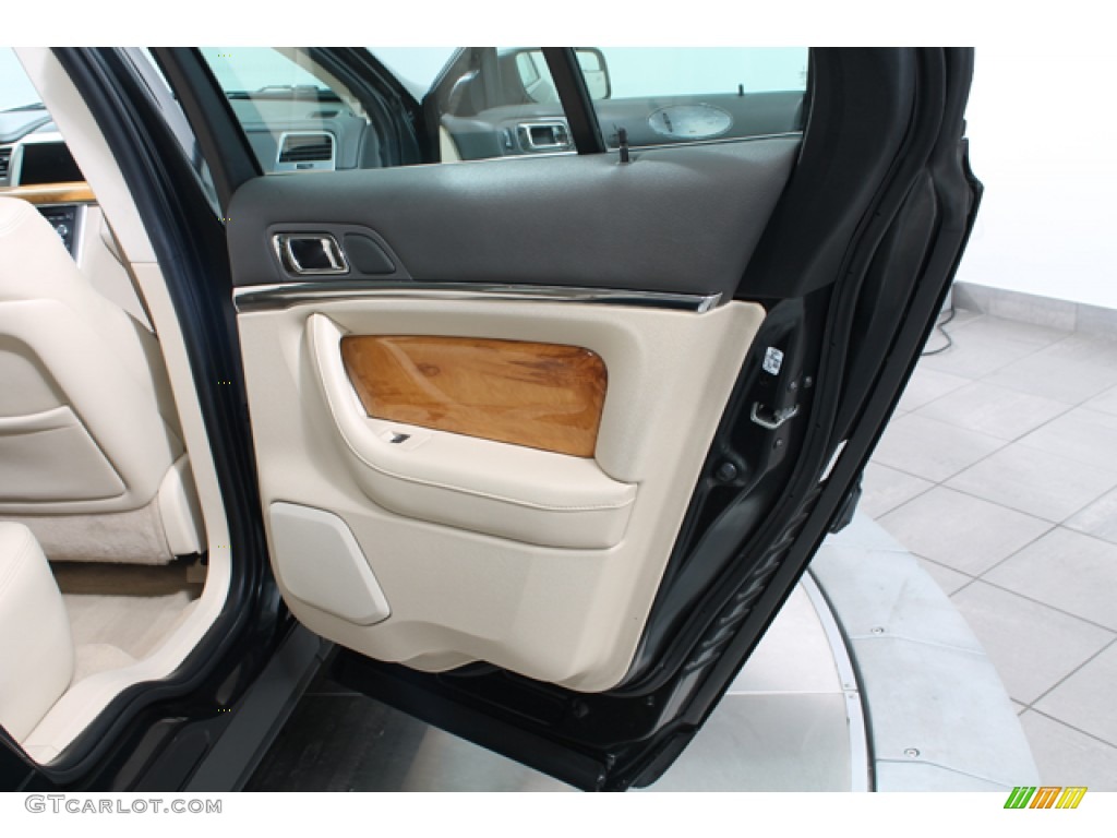 2010 Lincoln MKS EcoBoost AWD Light Camel/Olive Ash Door Panel Photo #79240030